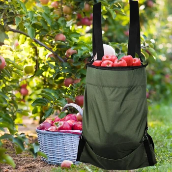 

Fruit Picking Bag Vegetable Berry Harvest Picking Apron Garden Apron Farm Helper 27RF