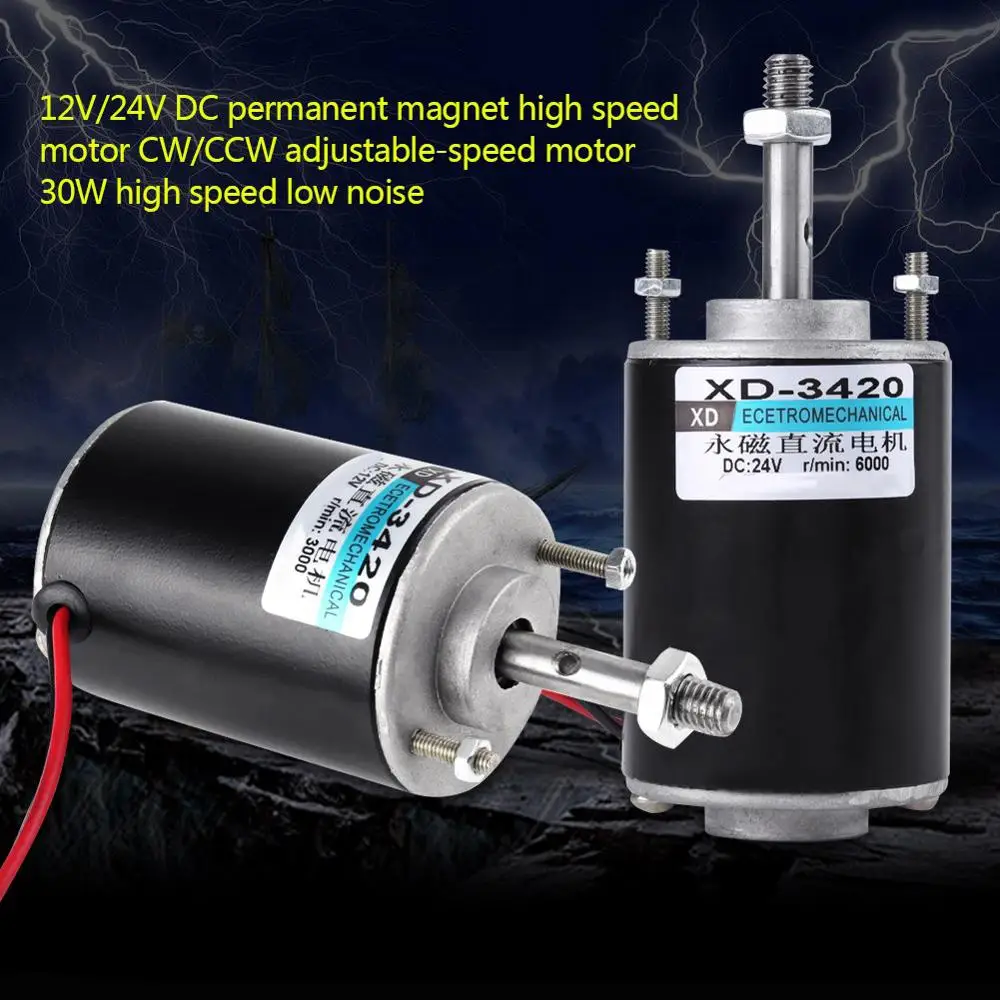 

DC brushless motor generator DC 12/24V 3000-6000 RPM Large High Power Low Noise CW/CCW Permanent Magnet DC Motor