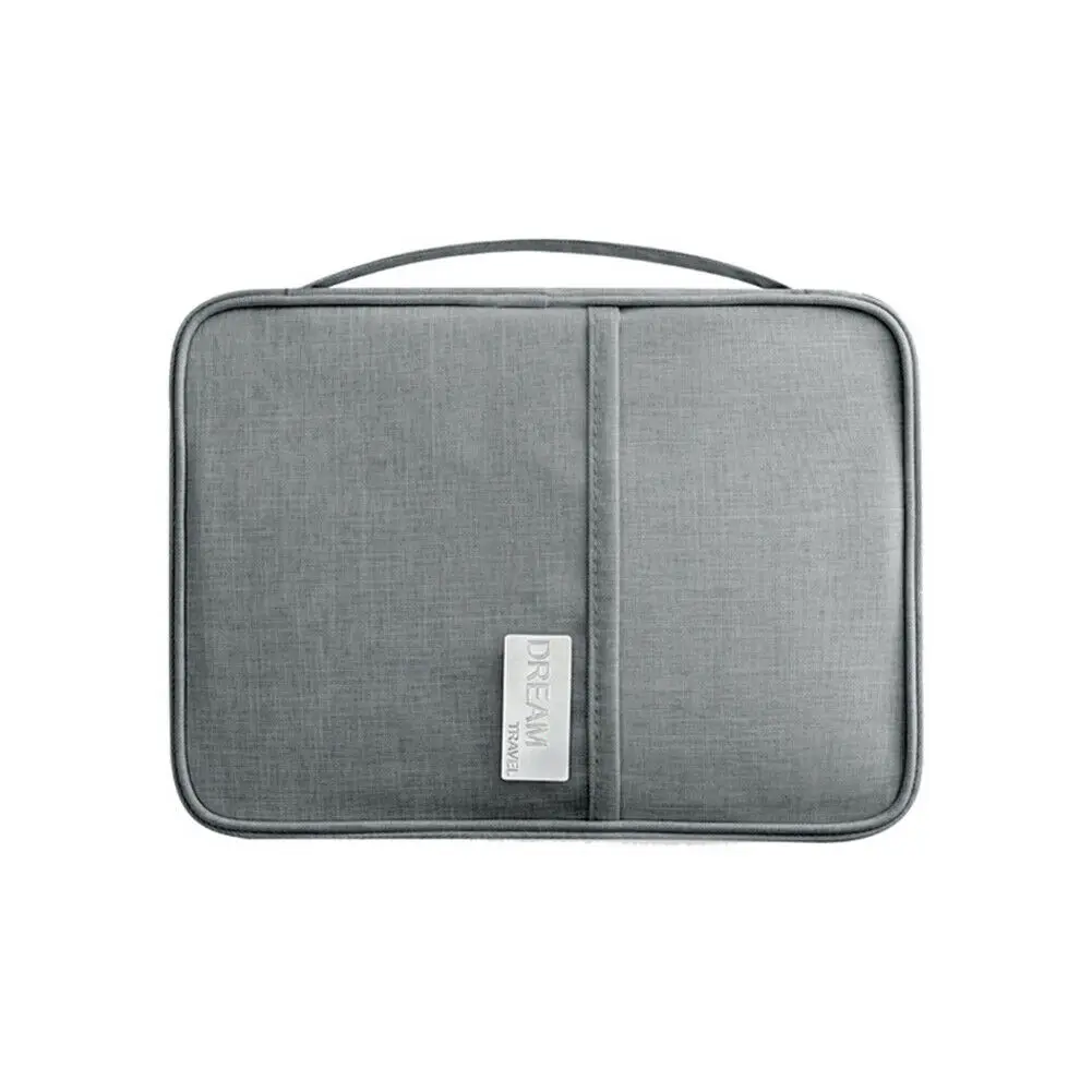 Gray Large Дорожный кошелек семейный держатель паспорта креативный водонепроницаемый футляр для документов Органайзер - Цвет: Gray Large