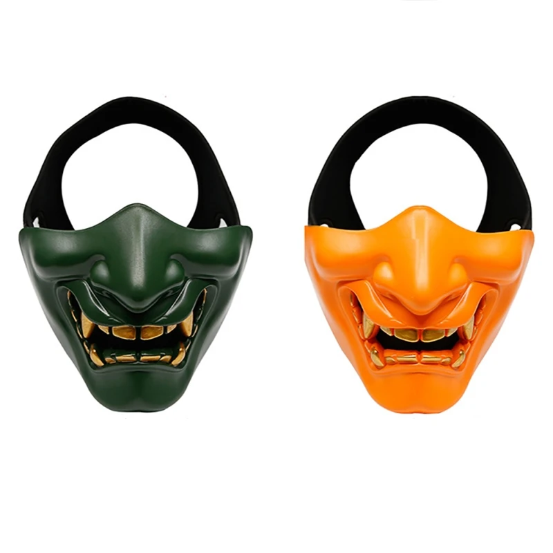 Halloween Cosplay Costume Devil Masquerade Props Horror Grimace Adult Half Face Mask