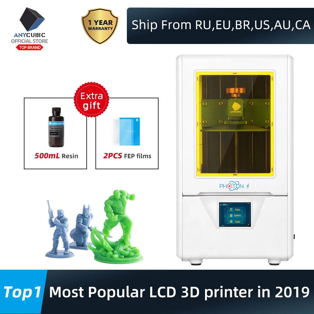 ANYCUBIC Фотон S ЖК дисплей 3D принтеры 405nm матрица UV светильник печать быстро нарезать