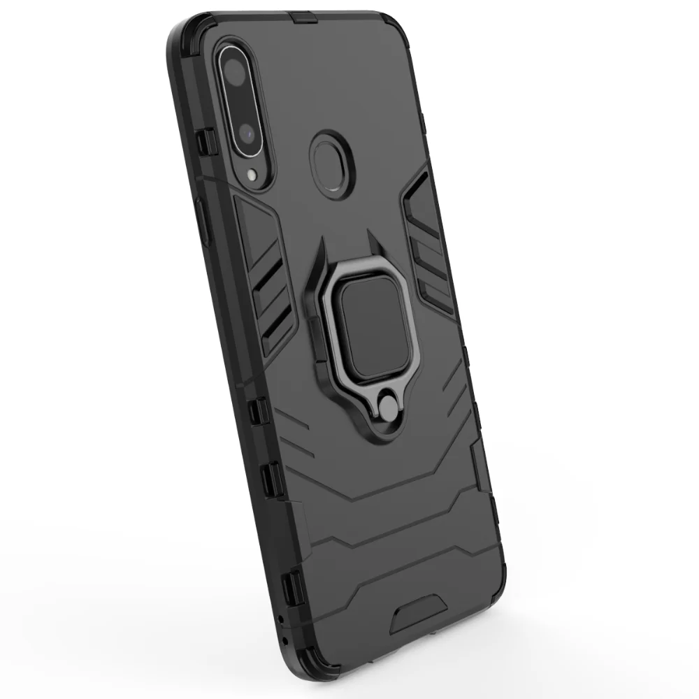 Для samsung Galaxy A20s чехол, роскошное кольцо, задняя крышка, подставка, броня, противоударный чехол для samsung Galaxy A20s чехол