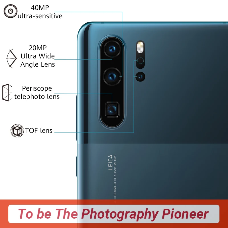  Global Version Huawei P30 Pro Smartphone 50x digital Zoom 8GB 256GB Quad Camera 6.47'' Full Screen 