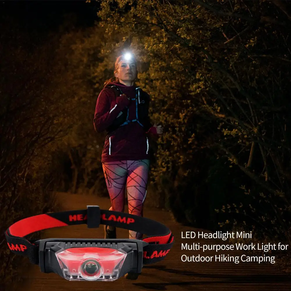 

Outdoor Camping Portable Mini LED Headlamp Fishing Headlights Flashlight Third Gear Hunting Hiking Searching Light Night Riding