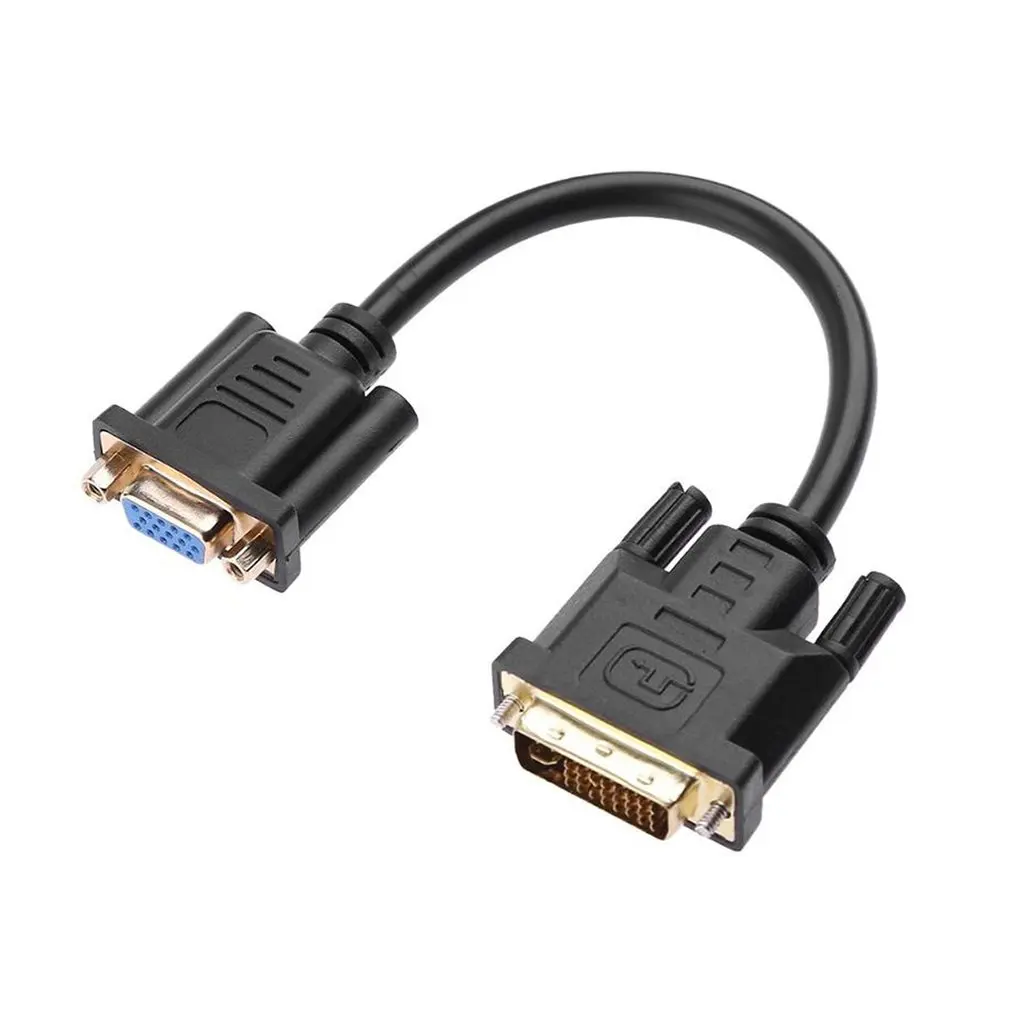 Изысканный прочный 1080p DVI-D 24 + 5 Pin штекер в VGA 15-контактный разъем Активный