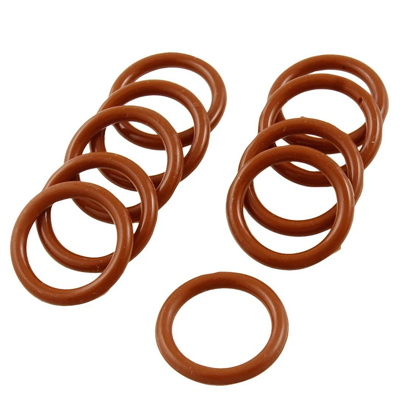 

19 mm x 2.5 mm Silicone O Ring Oil Sealing Washers Red 10 pcs