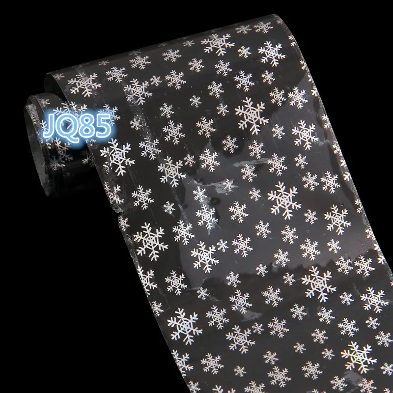 Christmas Sticker On Nails DIY Nail Art Transfer Foil 3D Snowflake Flowers Star Adhesive Tips Gel Polish Accessories 4*100cm