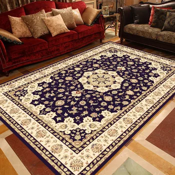 

Retro Persian Floral Rug Non Skid Washable Carpet for Bedroom Living Room Kitchen -Drop