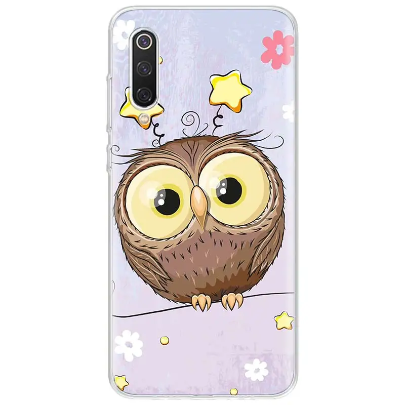 Baby Cute Owl Lover Cartoon Candy Winter Phone Case For Xiaomi Redmi Note 10S 9S 8T 11 10 9 8 Pro 9T 9A 9C 8A 7A 7 6 5 S2 Clear