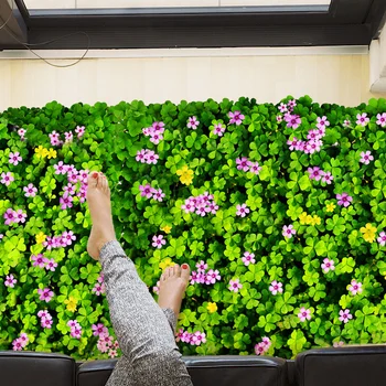 

Green Clover Flower Wall Stickers DIY Lawn Sticker for Home Living Room Kids Bedroom Nursery Floor Decoration