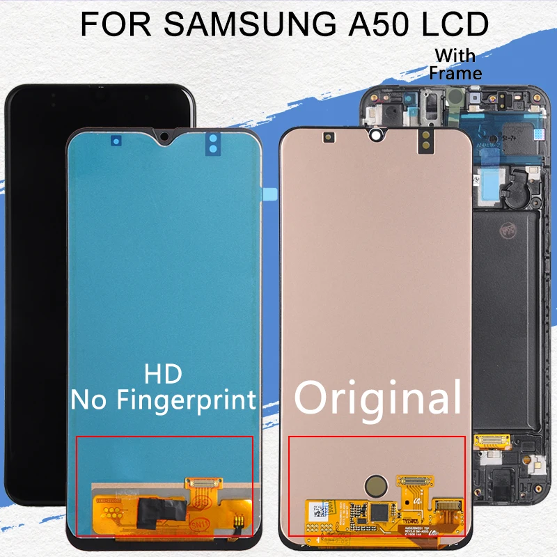 Оригинальный сенсорный экран Catteny для Samsung Galaxy A50 ЖК-экран A505 дигитайзер A505F в