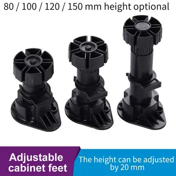 

4 Pcs Adjustable Height Cupboard Foot Cabinet Leg For Kitchen Bathroom Accessories Furniture Legs Plinth Cabinets 8/10/12/15cm