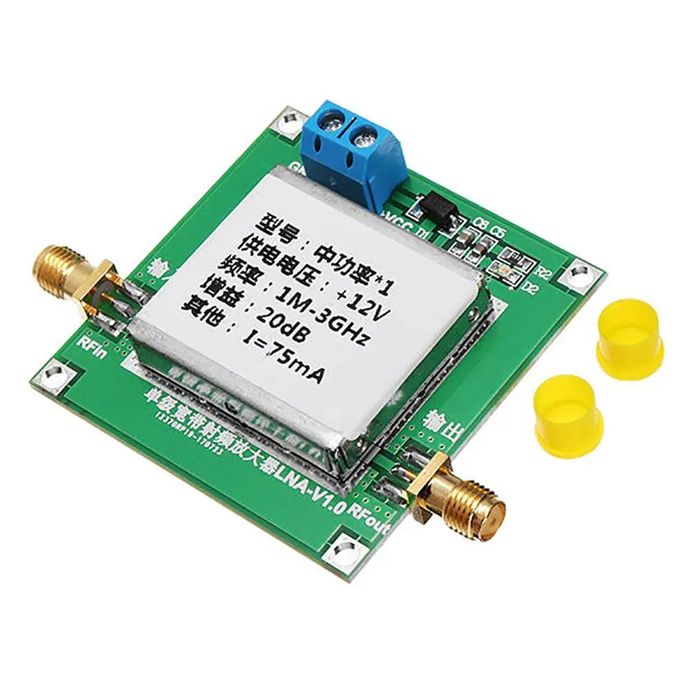 

1-3000MHz 20dB LNA RF Broadband Low Noise Amplifier Module Board UHF HF VHF