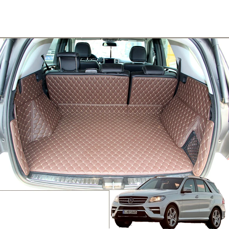 Волоконный кожаный коврик для багажника автомобиля для mercedes benz M-class ML500 ML400 ML550 ML63 GLE300 GLE320 GLE400 2012- автомобильные аксессуары