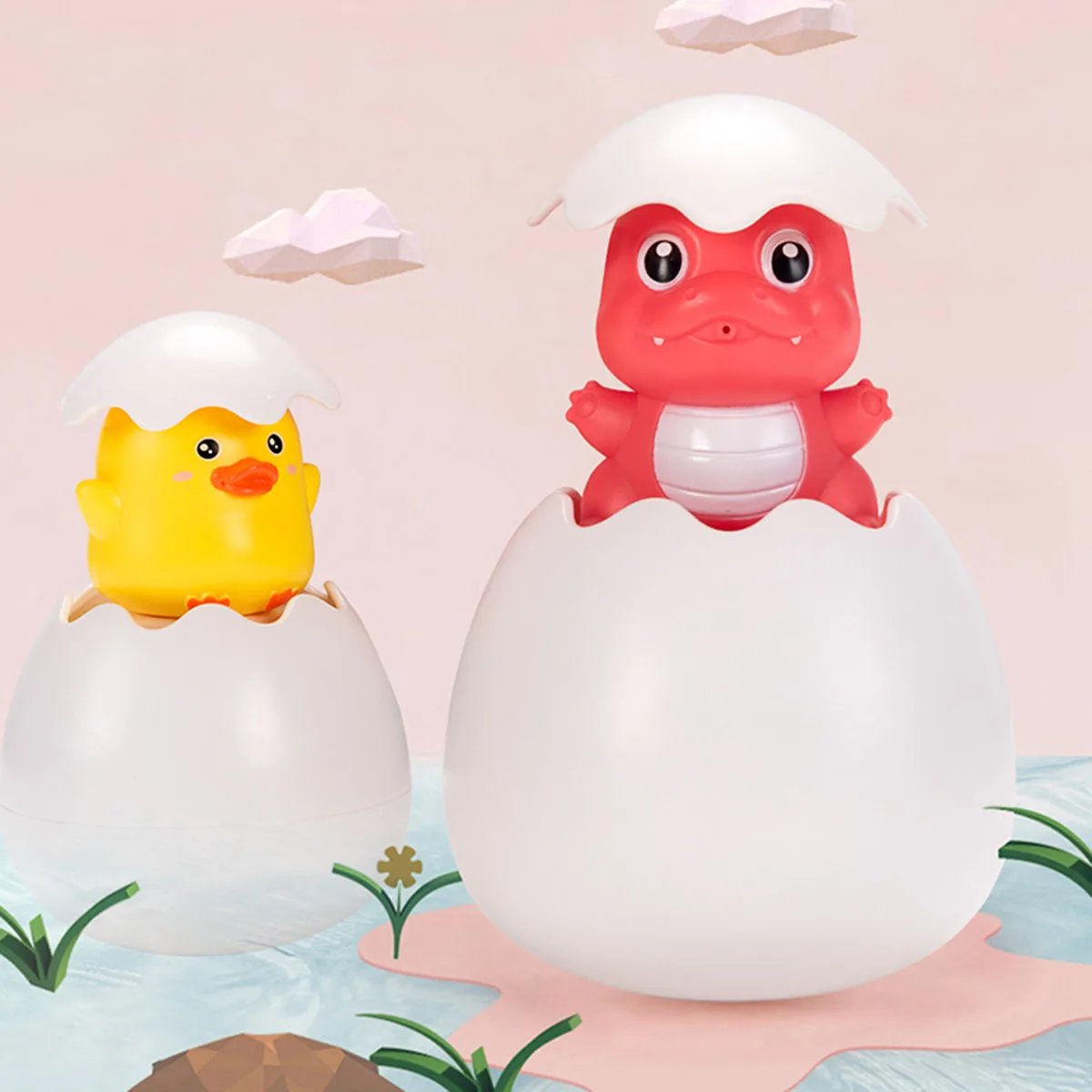 Игрушка для купания, утиный Пингвин, яйцо, игрушки для душа, Забавный пляж, детское облако, спрей, спринклер, водные игрушки для ванной для детей