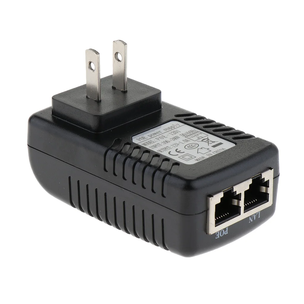 DC 12V 1A CCTV активный PoE инжектор Ethernet адаптер питания для ip камеры совместим со всеми