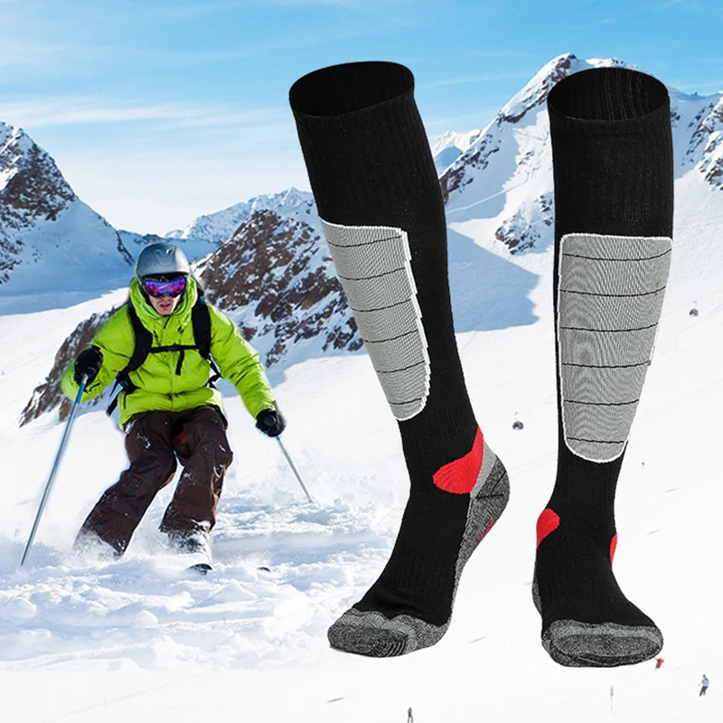 Chaussette de ski,Chaussettes de Ski hautes et longues pour hommes — free download
