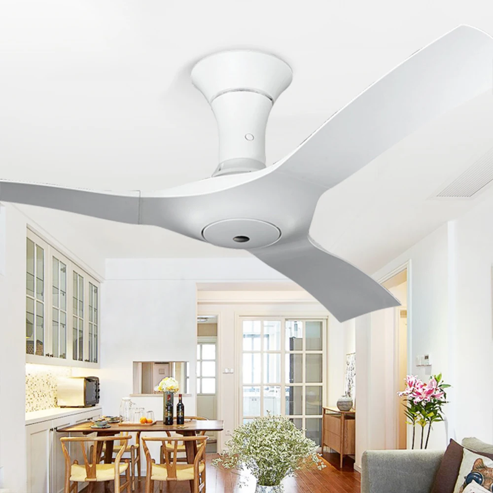 Preise Holz 54 inch Decke Fan Mit Fernbedienung Moderne Nordic 3 ABS Klingen Dachboden Ohne Licht Esszimmer Lampe Fan 220v