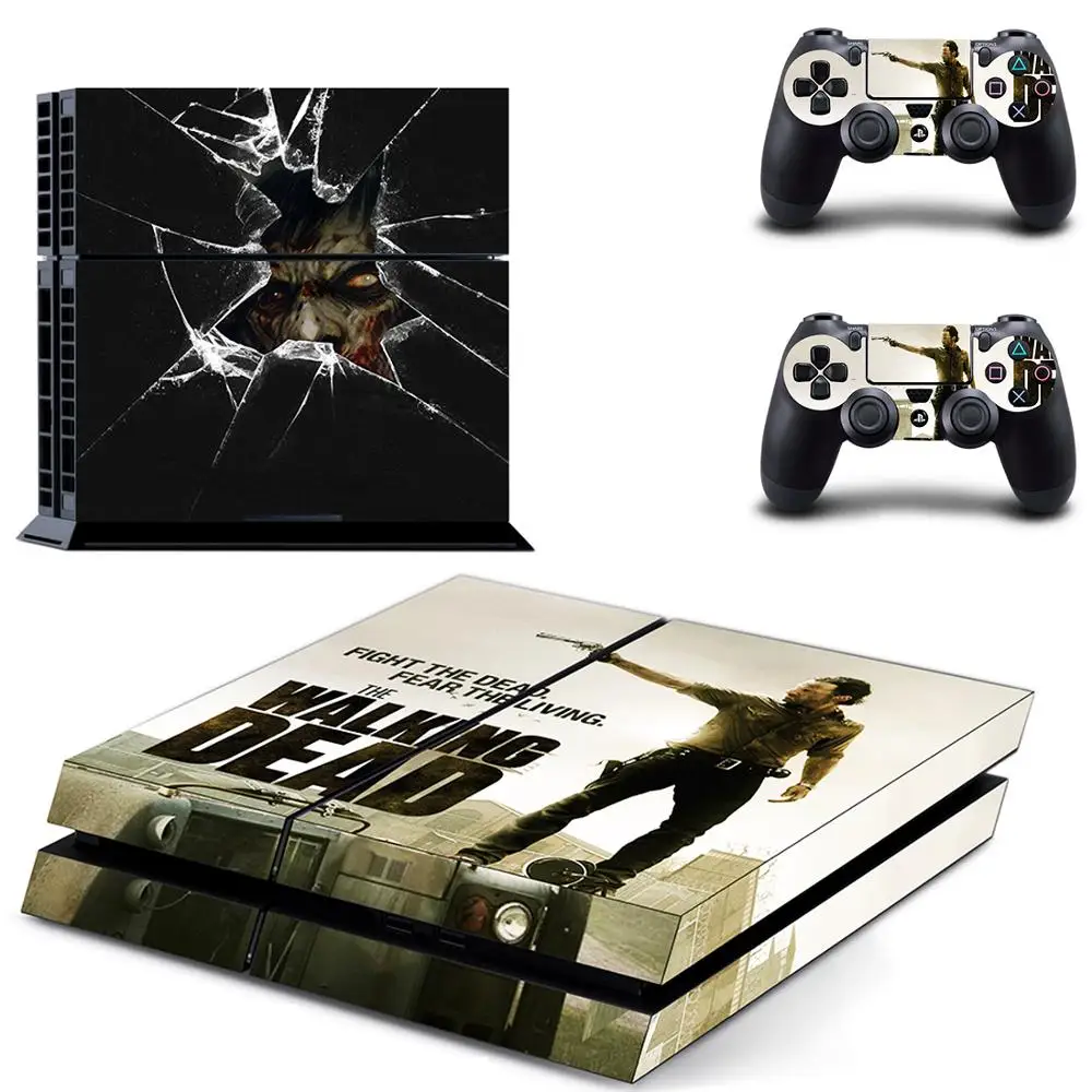 KPTM0100 The Walking Dead PS4 наклейка s Play station 4 кожа наклейки игры наклейки для playstation 4 PS4 консоли и контроллер Скины Виниловые - Цвет: KPTM0100