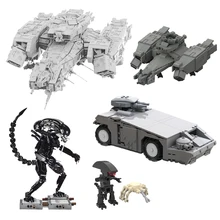 

Moc Alien Monster Armored Car USCSS Nostromo Spaceship Classic Movie Military Weapon Building Block Assembly Model Kids Toy Gift