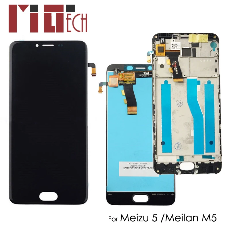 

IPS LCD Display For Meilan 5 LCD For MEIZU M5 M611A M611H 5.2" Touch Screen Digitizer Assembly Black No/with Frame Replacement