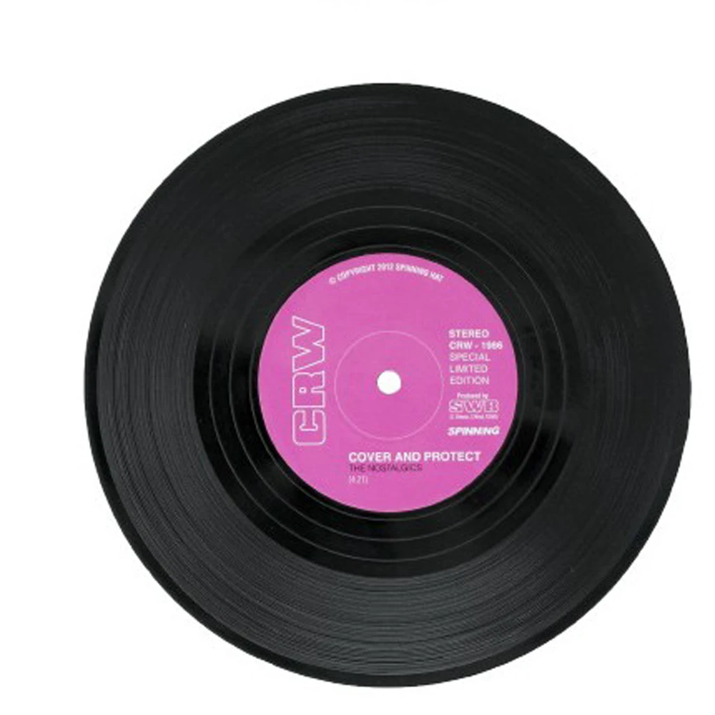 6x Round Vintage CD Vinyl Coasters Record Cup Drink Holder Mat Table Placemat 6 Kinds of Style Table Decoration