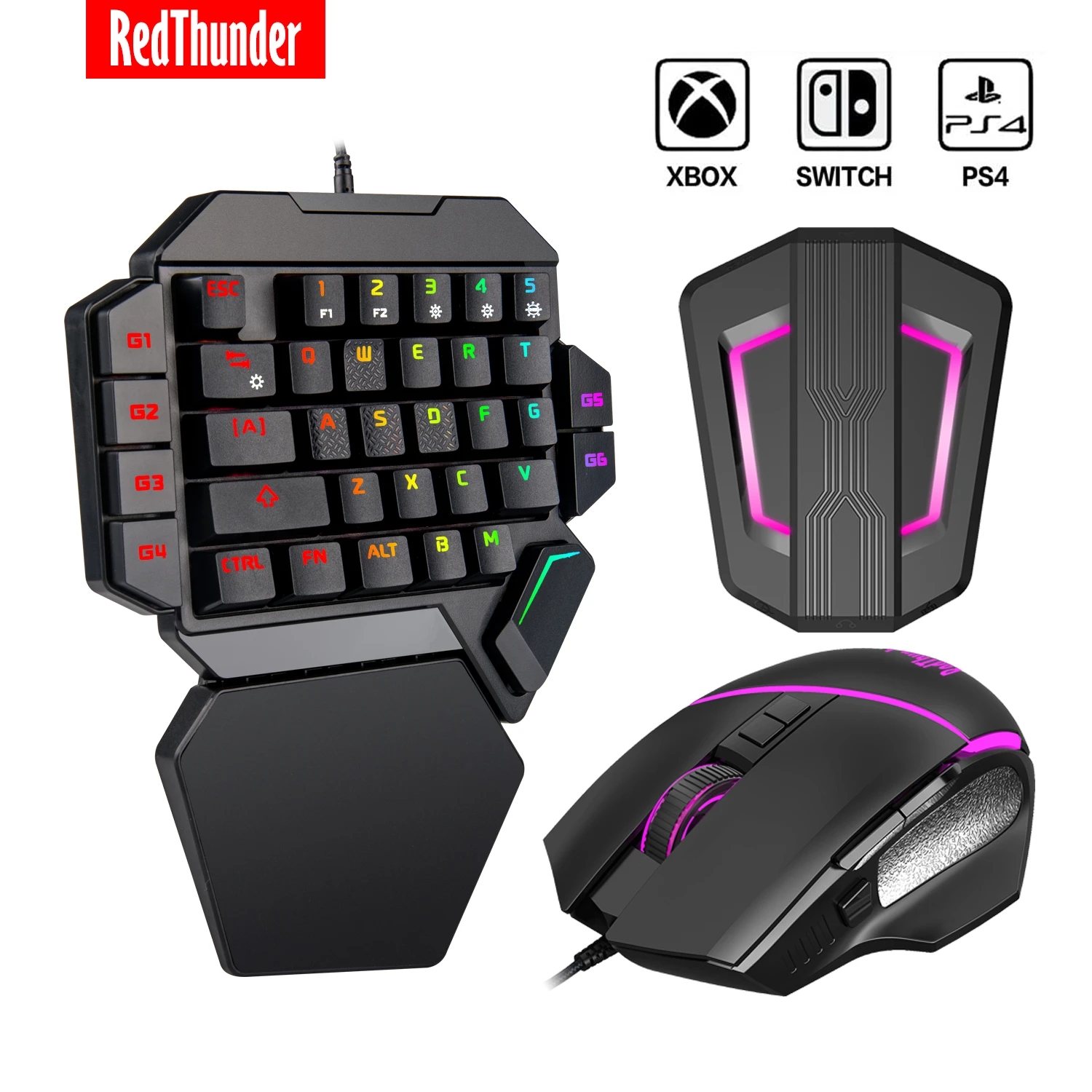 sensor vloeiend hebben zich vergist Redthunder P6 Mechanische Toetsenbord En Muis Adapter Voor PS4/Xbox  One/Xbox 360/Nintendo Switch, rgb Gaming Combo Voor Game Console|Toetsenbord-/muissets|  - AliExpress