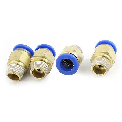 

1/4PT Thread 10mm Tube Dia Pneumatic Air Straight Quick Fitting Connector 4PCS