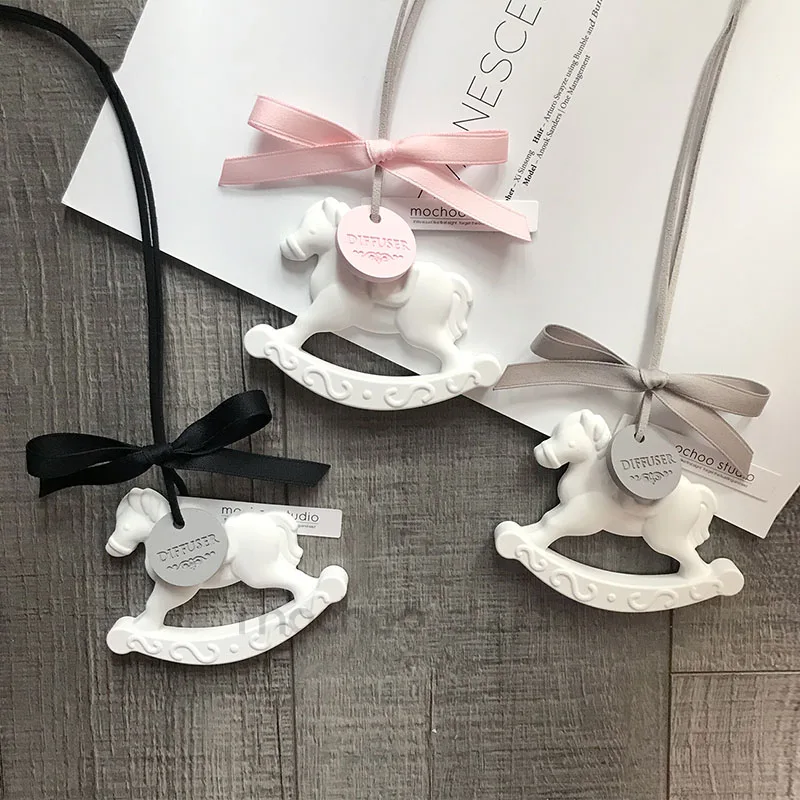 Cute Horse Shaped Aromatherapy Wax Silicone Mould For Car Pendant Decoration DIY Gypsum Plaster Molds