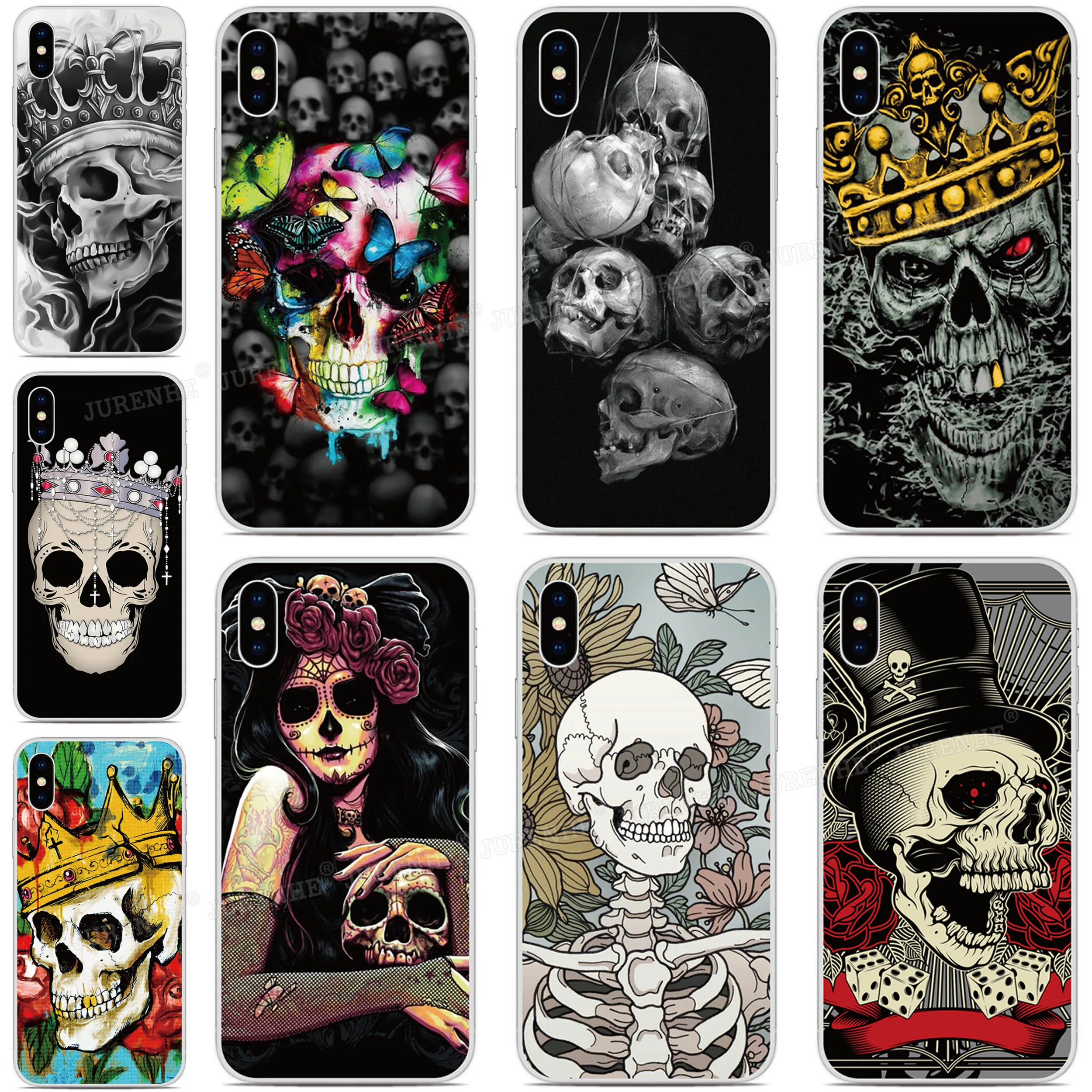 Чехол для телефона Cown Skull King из ТПУ Sony Xperia XZ5 XZ3 XZ2 XZ4 Compact XA3 XA1 Plus XA2 Ultra L4 L3 5 10 1 II E5 8 Lite