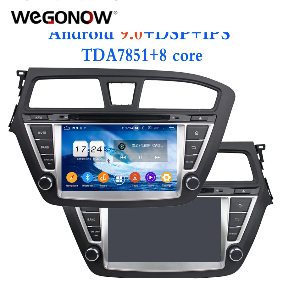 2DIN TDA7851 Android 9 0 для Hyundai I20 2014 2015 Восьмиядерный 4G RAM автомобильный DVD плеер GPS ГЛОНАСС