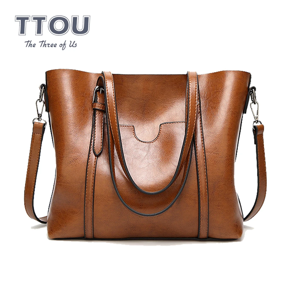 TTOU модная Большая вместительная женская сумка-тоут, качественная кожаная женская сумка на плечо, женская сумка для отдыха, женские сумки-мессенджеры