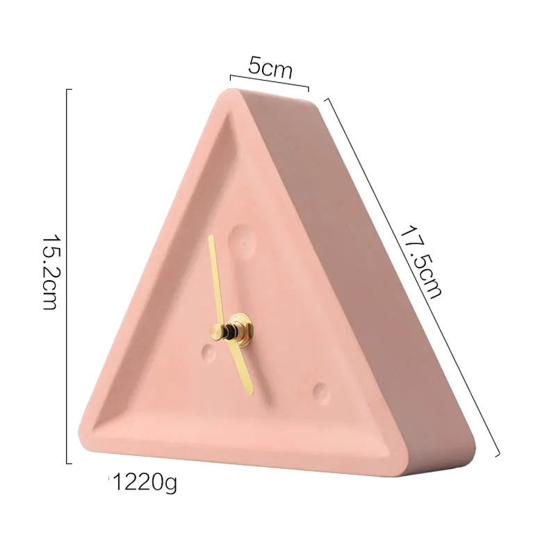 1pc pink Винтажное украшение для дома в скандинавском стиле, цементные настольные часы, бетонные настольные часы, masa saati новые часы reloj mesa - Цвет: 1pc pink