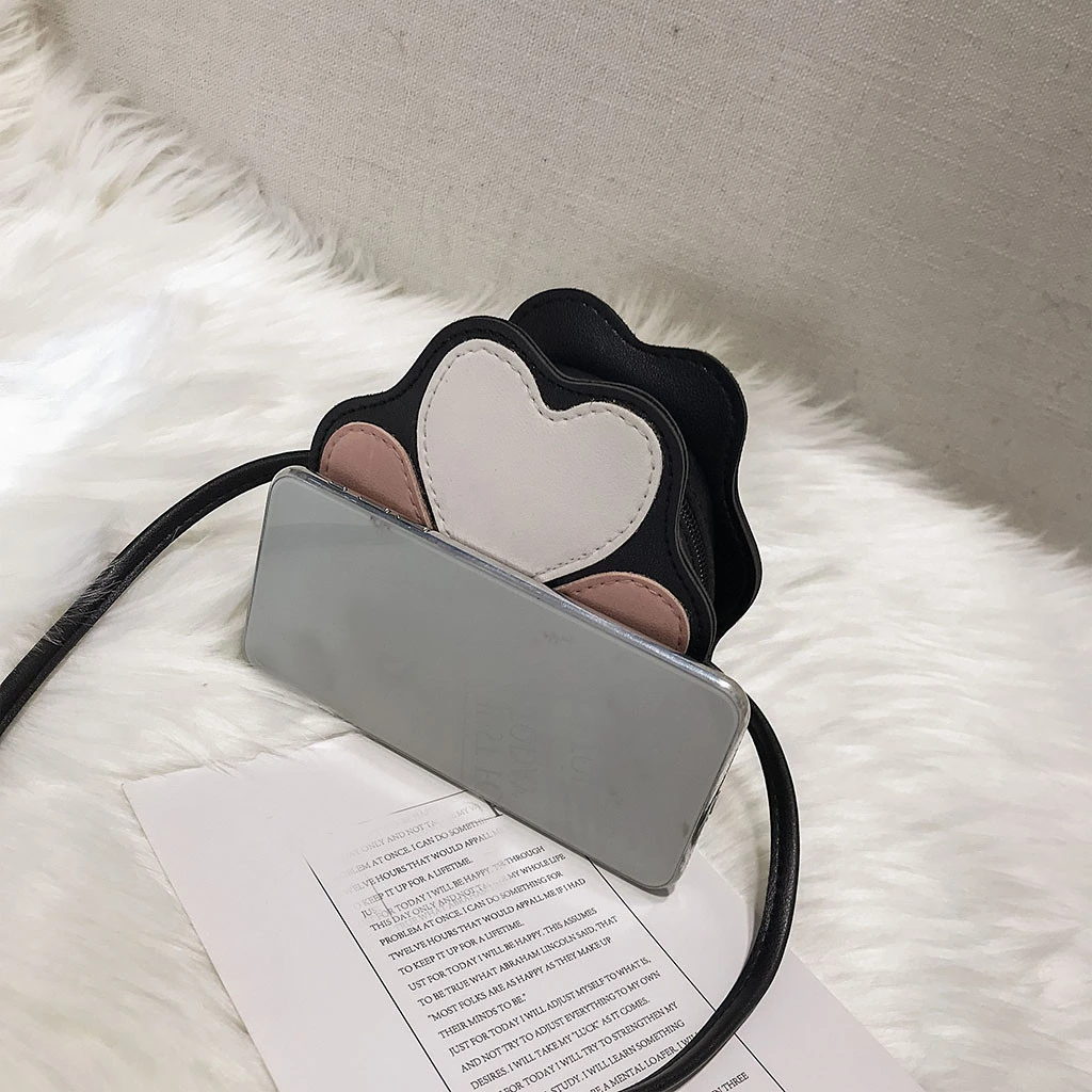 2019 Girl Backpacks Coin Purse Handbag Children Wallet Small Kids Shoulder Handbag Crossbody Purse Money Baby Heart Bags 823