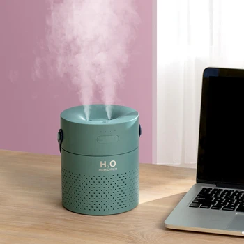 

1100ml Dual Mist Maker Ultrasonic Air Humidifier with 4000mah Battery Power Bank Function Office Desktop Air Purifier 4 Colors