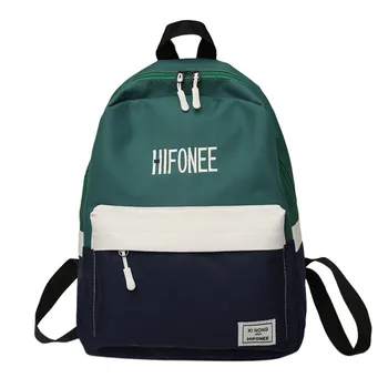 

Backpack Women 2019 Fashion A School Bag Large Capacity Nylon Travel Women'S Backpack Green Letter School Bags For Teenage Girls