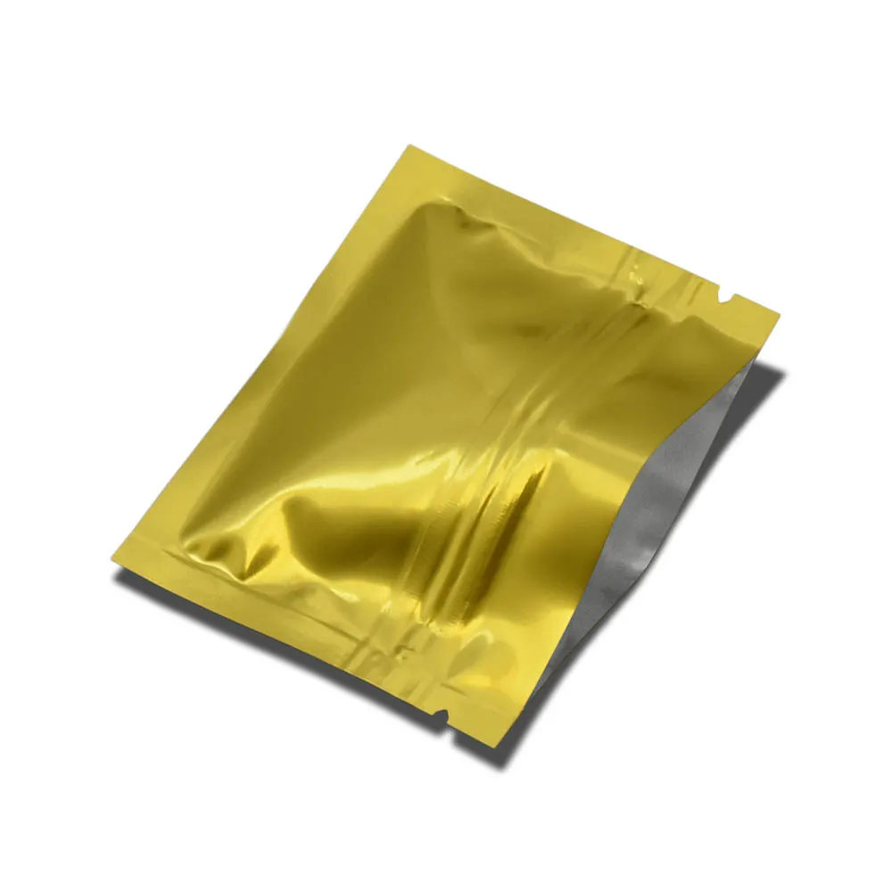 7.5*6.3cm Heat Seal Aluminum Foil Ziplock Bags Flat Zip Lock  Package Bag Retail Plastic Foil Zip Bags 3