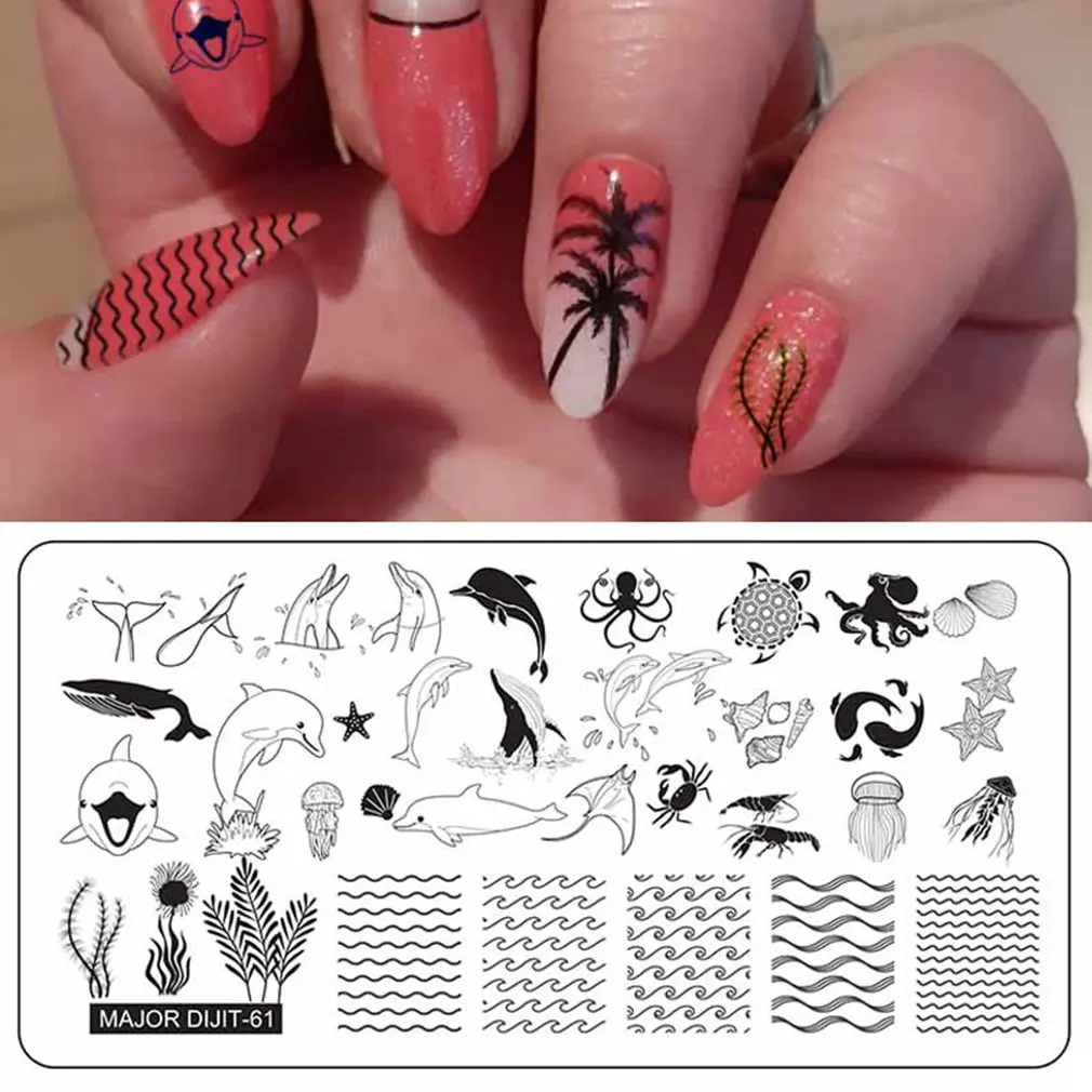 Diy Nail Art Tool Nail Art Image Printing Plate Polish Stamping Template Nail Art Printing Template With White Back Card