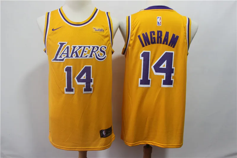 for men A+++ качество мужской взрослый#0 Кайл кузма 2 Lonzo мяч 14 Брэндон Ingram 24 Kobe Bryant Jersey Лос-Анжелес - Цвет: for men