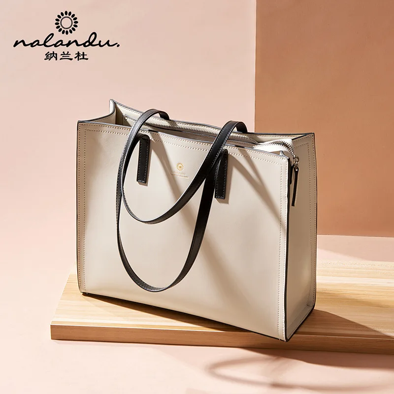 

Nalan Du WOMEN'S Bag Large Capacity 2020 New Style Fashion Autumn And Winter Leather Bag Shoulder Simple Hand Tote Bag