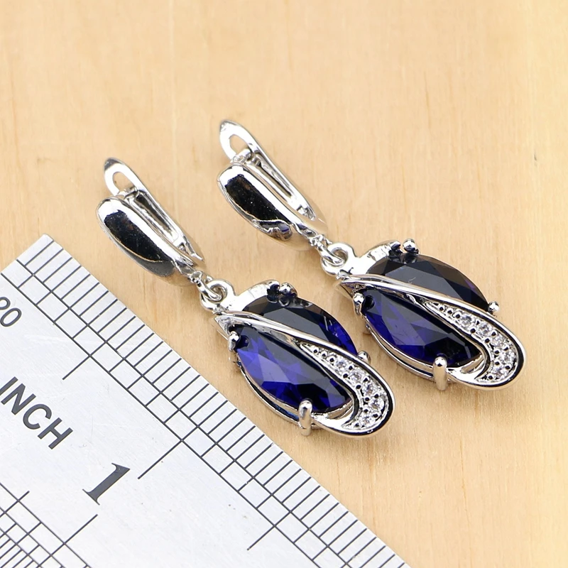 Комплект из колье серёг кольца и браслета серебра 925 пробы|jewelry sets for women|silver jewelry
