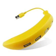 Usb-хаб 4-Порты и разъёмы высокое Скорость 480 Мбит/с Multi Порты и разъёмы USB 2,0 разветвитель для Macbook Pro/Air портативных ПК Тетрадь типа "банан" Стиль Настольный концентратор