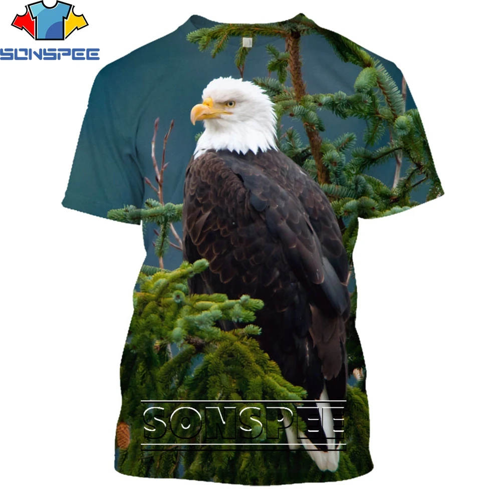 SONSPEE Fashion Streetwear Falcon Clothing Animal Eagle 3D Print T-shirt Summer Casual Men Hawk T Shirts Women Short Sleeve Tops
