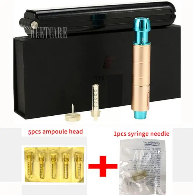 gold 5head 1needle Корейский распылитель thesera Стерильная ручка гиалуроновой кислоты терапия гиалуроновая пушка для подтягивания губ ручка для инъекций одноразовый шприц - Номер модели: gold 5head 1needle