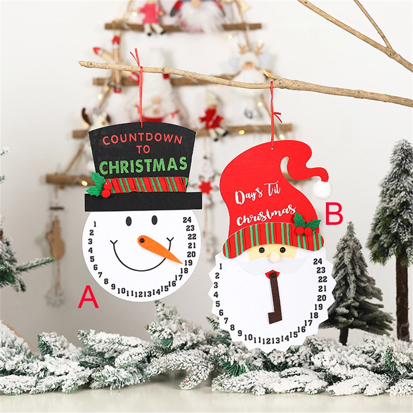 2022 Countdown To Christmas 2022 Snowman Santa Claus Countdown Calendar Christmas Decorations Non Woven  Wall Calendar Xmas Home Navidad Hanging Decor|Advent Calendars| - Aliexpress