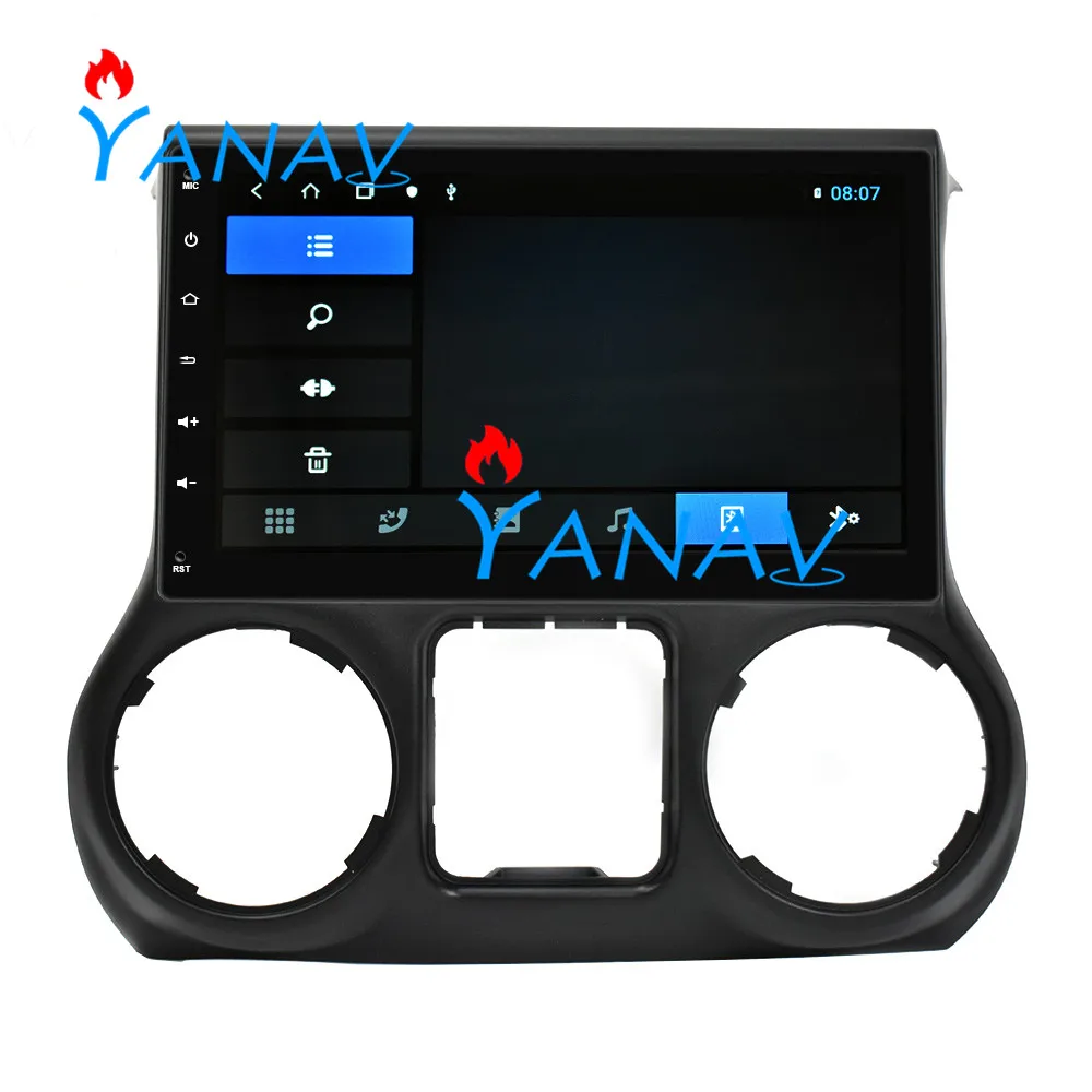 Автомобильный dvd плеер 10 1 дюйма восемь ядер IPS экран Android GPS навигация для Jeep Wrangler