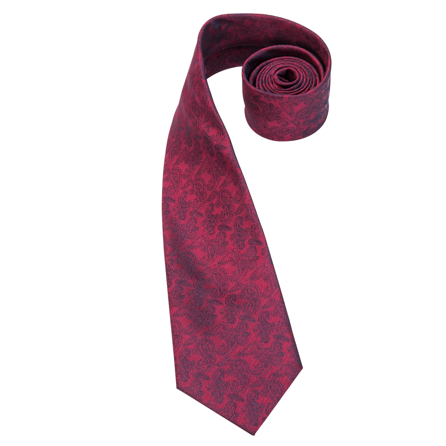 Hi-Tie Красный галстук для Мужской Шелковый галстук с ярким узором набор карманные Квадратные запонки костюм галстук для деловых вечерние SN-3150
