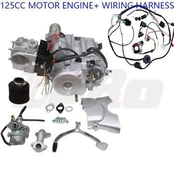 

Motorcycle 125CC LIFAN Engine Motor 3 Speed Reverse + Wiring Harness Kit For Veloz ATV Taotao Scooter Quad Pitbike Pocket Bike