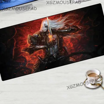 

XGZ Anime Large Mouse Pad Exquisite Lock Edge Ghost Swordsman Computer Desk Mat Revenge Lock Chain Non-slip Rubber Stripe