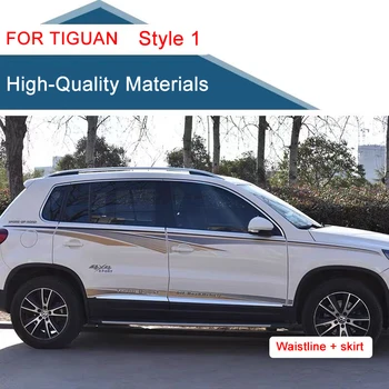 

Fit For Volkswagen Tiguan 2010-2017 Car Stickers Waist Line Drawing Modified Sticker Tiguan Body Color Strip Decoration Sticker